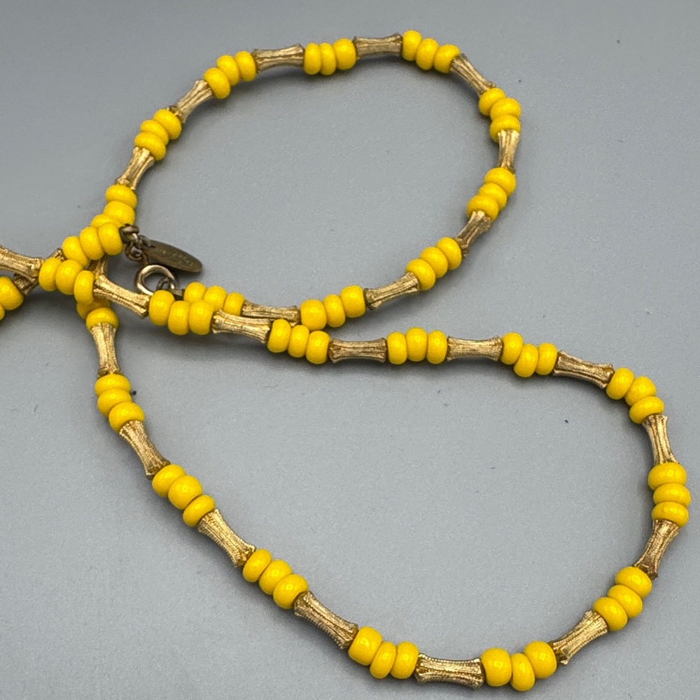 les bernard necklace yellow and gold tone - Picture 3 of 4